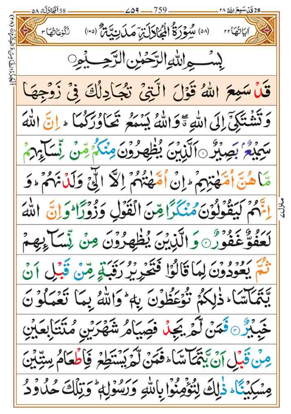 Surah Mujadilah